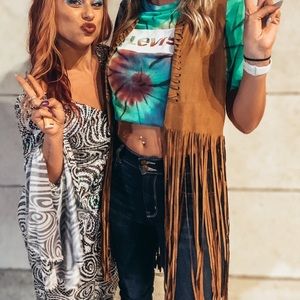 fringe hippie vest